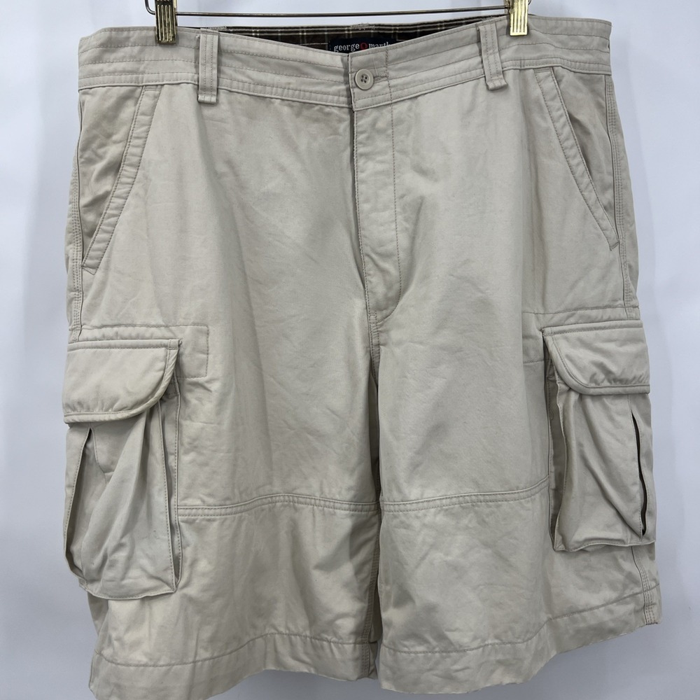 Men's 40 Cargo Shorts Khaki Camping Hiking Outdoors Grunge George & Martha
